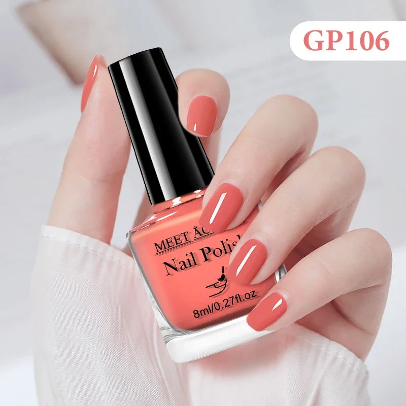 8ml Water-Based Nail Polish 48 Colors Long Lasting Quick Drying No Need of Lamp to Cure Nail Supplies Vernis for Nails Manicure Good Vibrations