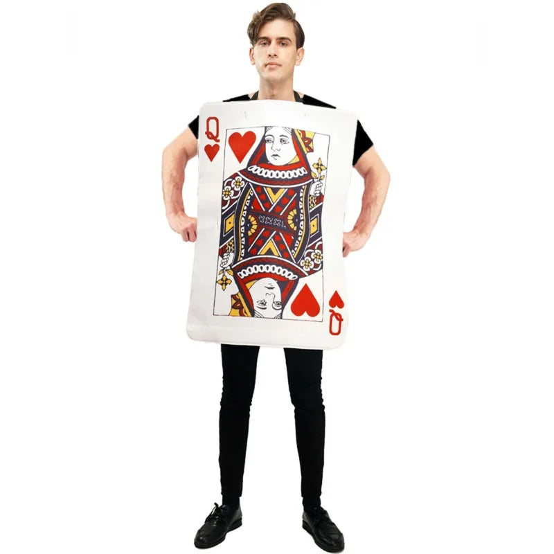 Men and Women Poker Couple Costumes Queen of Hearts King of Clubs King of Hearts Carnival Funny Party Clothes Same Style Good Vibrations