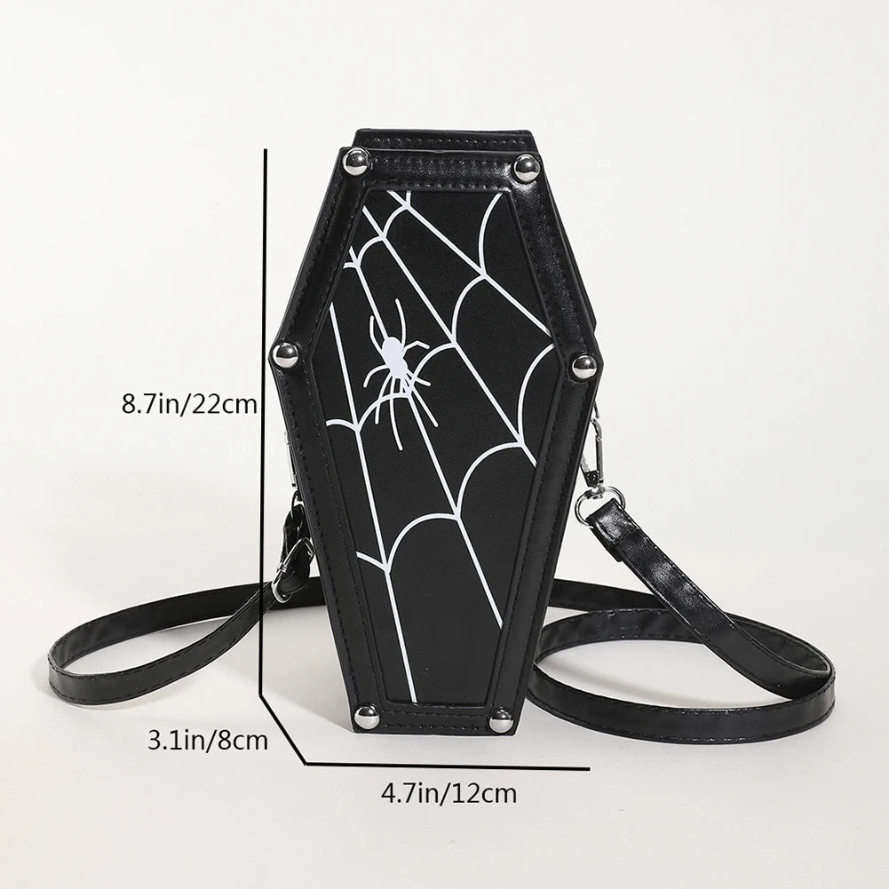 New Coffin Shape Purses Shoulder Bag 2023 Halloween Handbag Crossbody Bag Coffin Purses Women Gothic Women Bag Good Vibrations