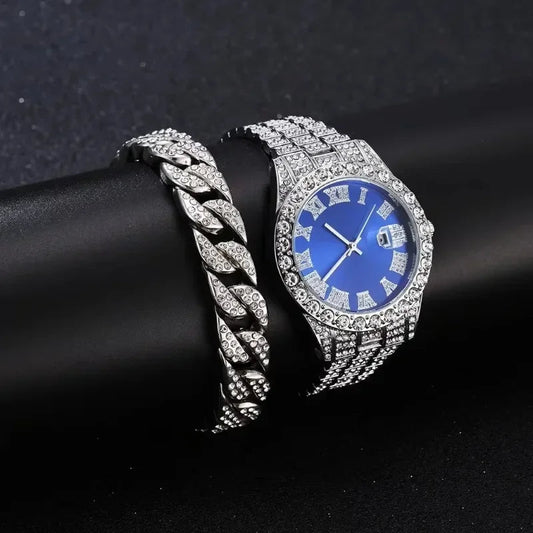 Fashion Full Iced Out Watch for Men Multiple Colors Hip Hop Mens Watch Fashion Cool Bling Diamond Luxury Mens Watches Clock Good Vibrations