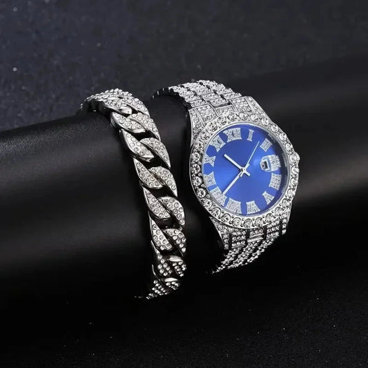Fashion Full Iced Out Watch for Men Multiple Colors Hip Hop Mens Watch Fashion Cool Bling Diamond Luxury Mens Watches Clock Good Vibrations