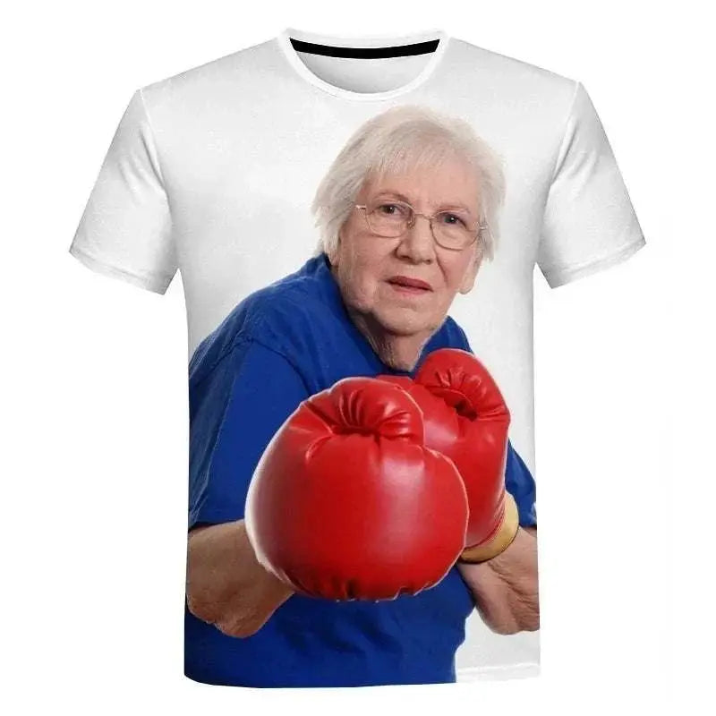 Humorous T-shirt Granny Licking Popsicles - Fashion Style
