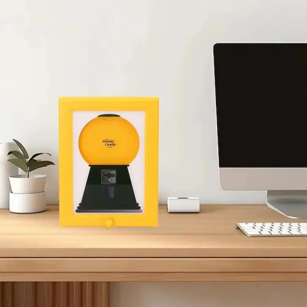 Creative Candy Dispenser Picture Frame Dust-proof Moisture-proof Hanging Handy Candy Frame Rotating Funny Good Vibrations