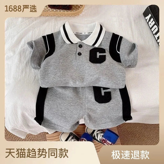 New Summer Baby Girl Clothes Suit Children Boys Fashion T-Shirt Shorts 2Pcs/Sets Toddler Casual Sports Costume Kids Tracksuits Good Vibrations