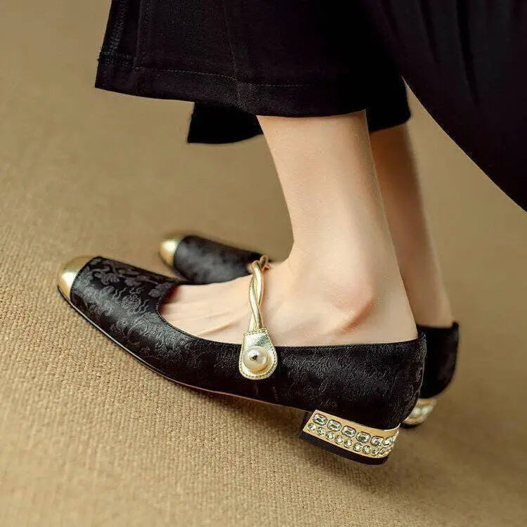 Shoes for Woman 2024 Flats Formal Women's Summer Footwear Low Heel Elegant Moccasins Flat Pointed Toe Non Slip on Promotion E 39 Good Vibrations