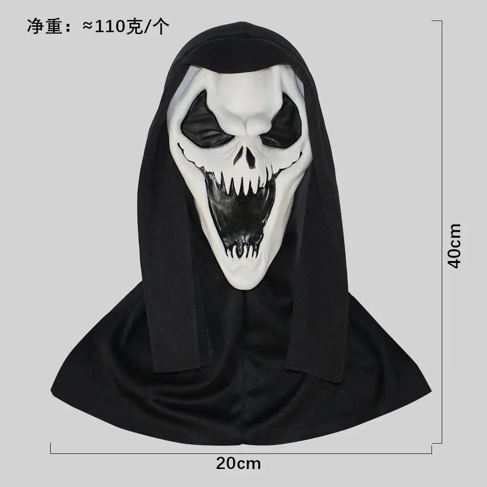 Screaming, Terrifying, Bloody Headset, Makeup Ball, Skull, Ghost Face Mask, Halloween Party, Mock Prop Good Vibrations