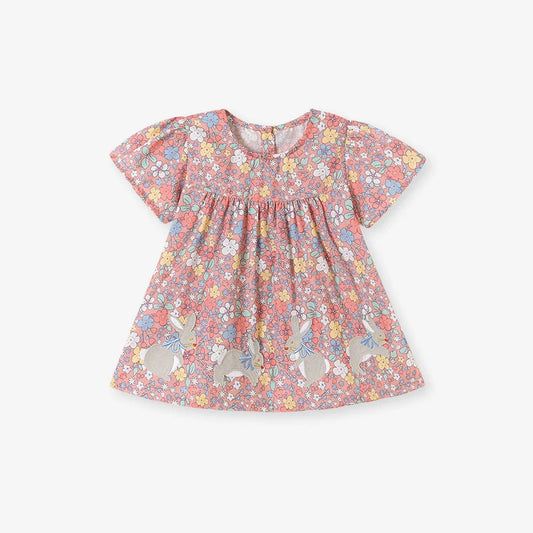 Little maven Kids Clothes Baby Girls 2026 Children's Clothing Tracksuit Summer Cotton Sets Cartoon Rabbits T Shirts Tops+Pants Good Vibrations