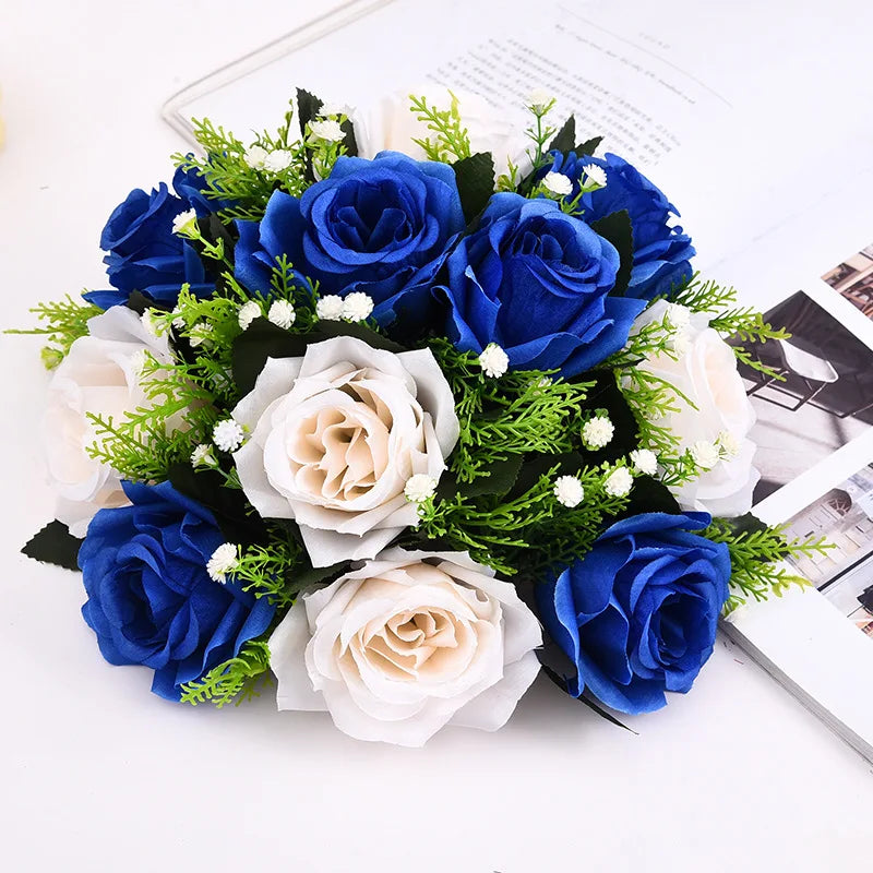 28cm Rose Artificial Flower Balls Wedding Roman Column Road Guide Decorations Birthday Party Beautiful Centerpieces Bouquet Good Vibrations