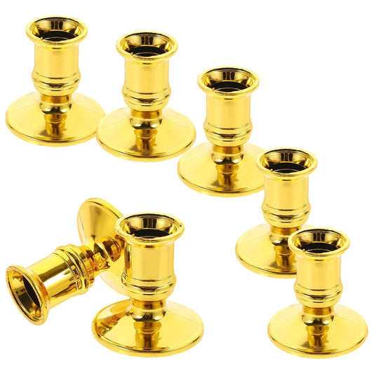 20 PCS Electronic Base Plastic Candlestick Holders Gold Decor Fashion Candleholder Wedding Centerpieces Good Vibrations