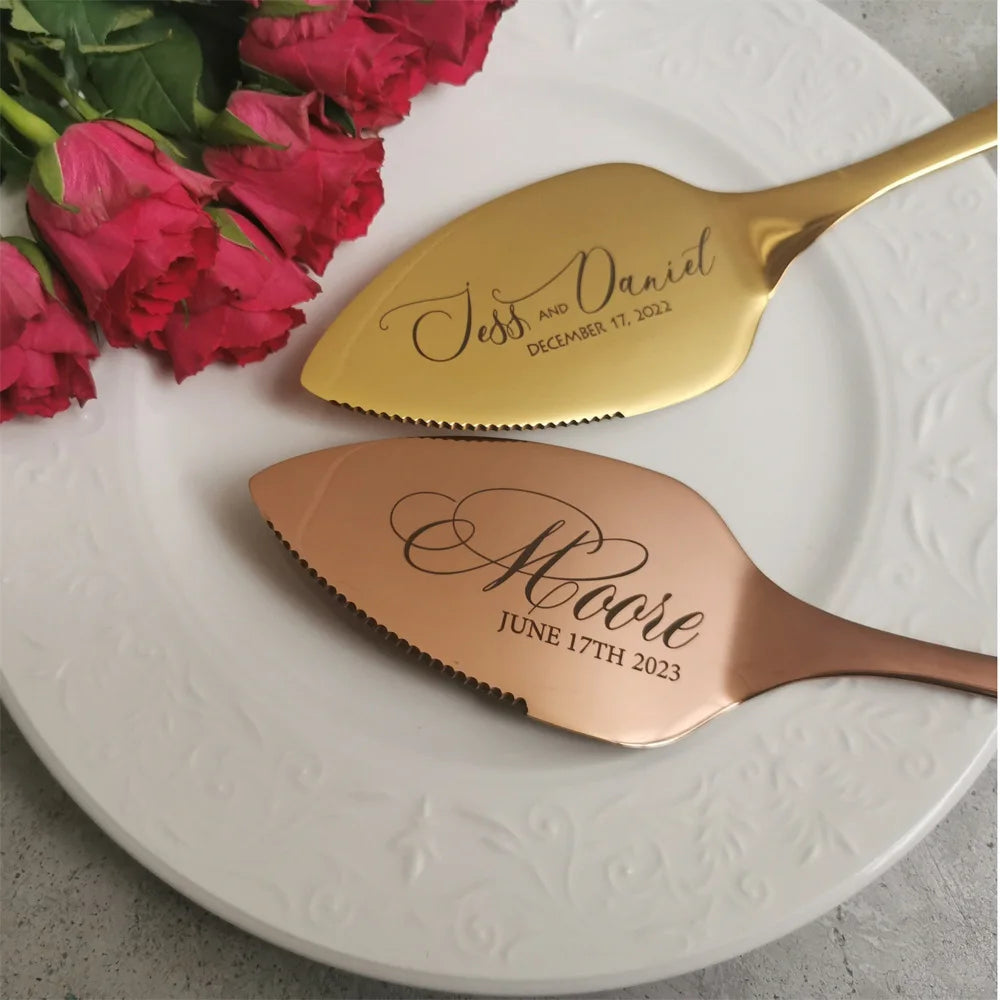 Personalized Wedding Cake Cutting Set Custom Engraved Gifts Wedding Gift For Bridal Shower Unique Anniversary Engagement Gift Good Vibrations