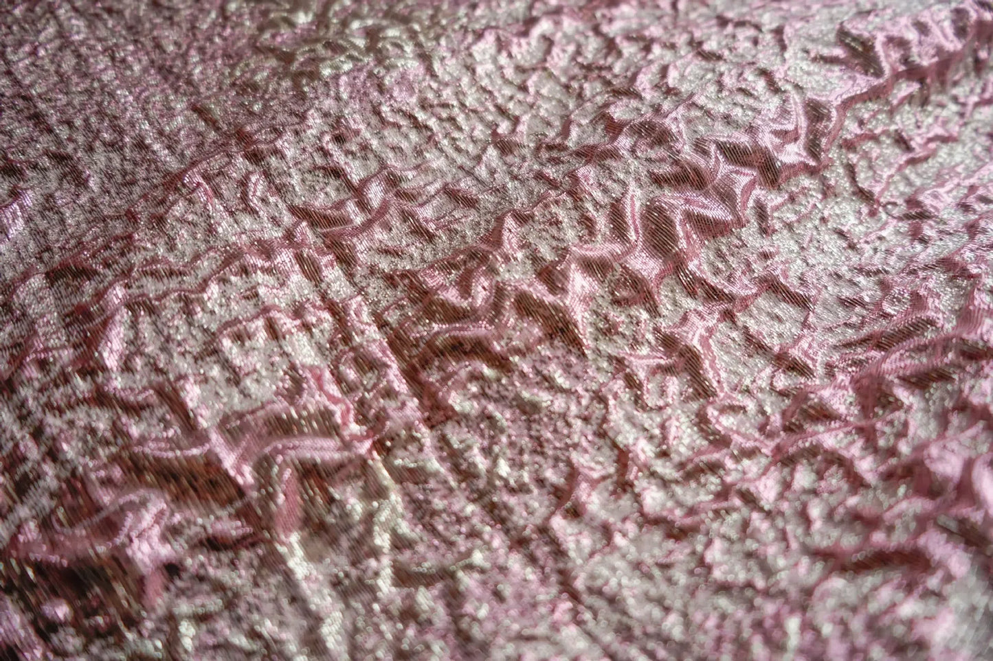 Pink Embossed Bubble Glitter Wrinkled Jacquard Fabric Women's Tutu Skirt Wedding Dress DIY Sewing Fabric