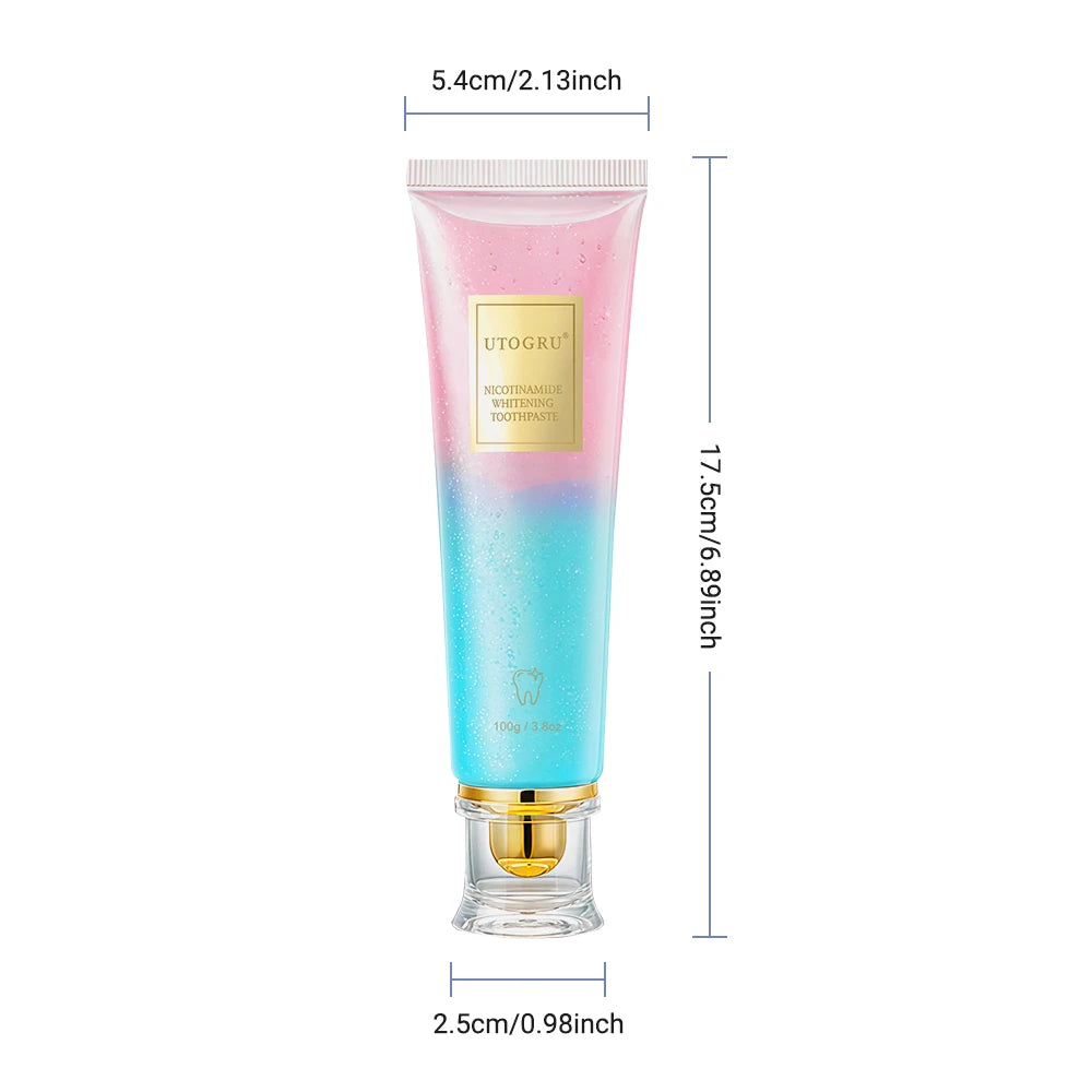 100g Niacinamide Whitening Toothpaste Refreshing Clean Teeth For Men And Women Fresh Breath Toothpaste To Remove Tooth Stains Good Vibrations