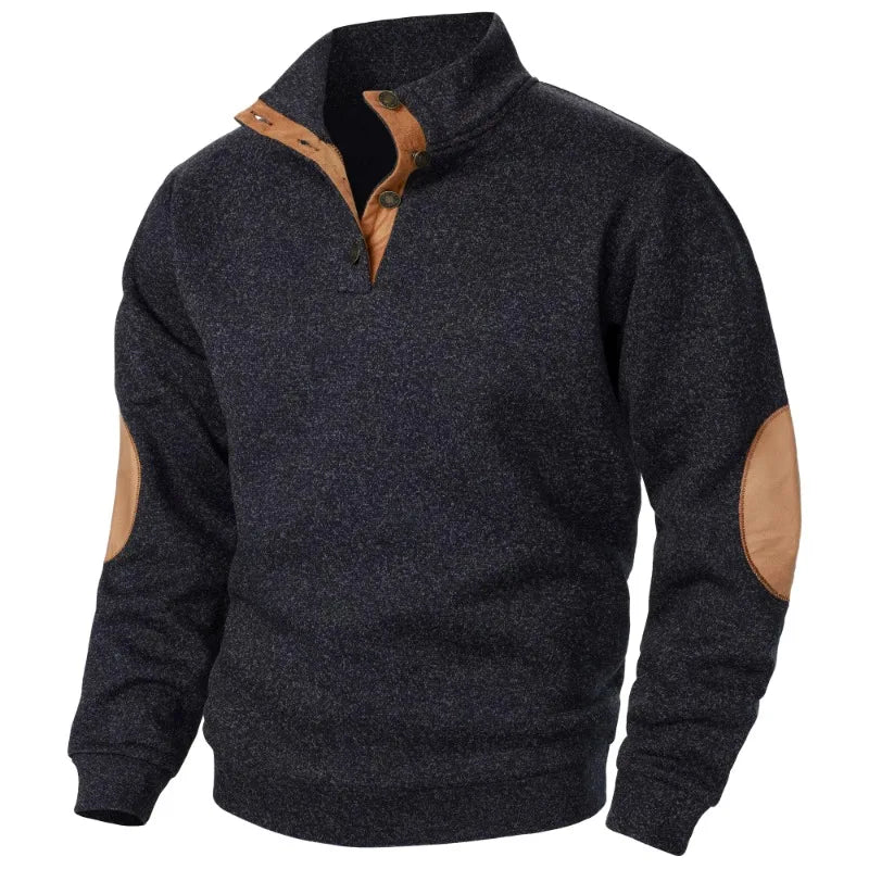 Men's Autumn Spring Stand Collar Long Sleeve Sweatshirts Top Casual Warm Pullover Outdoor Streetwear for Men Sport Riding Coats Good Vibrations