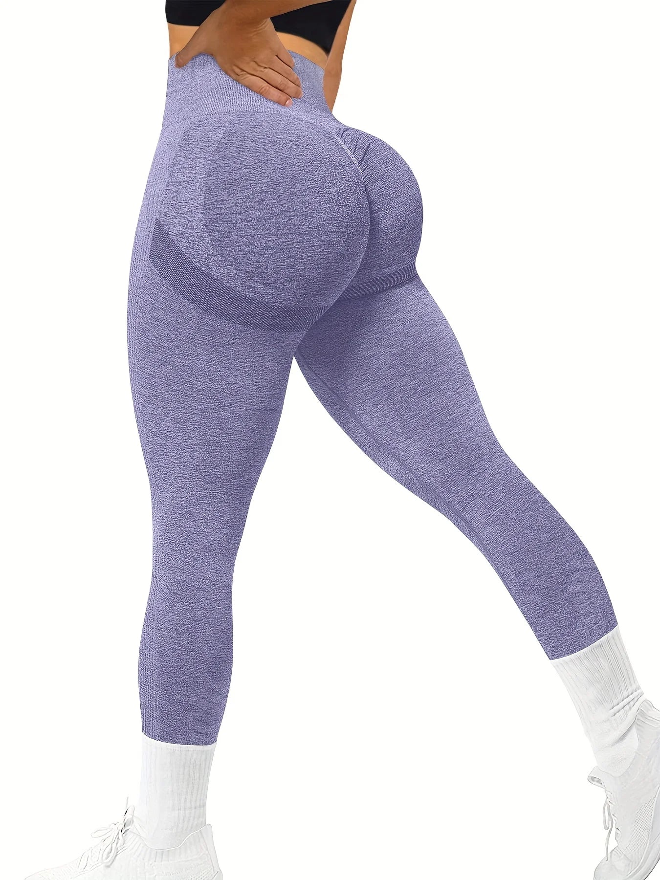 Seamless Butt Lifting Workout Leggings for Women High Waist Yoga Pants Compression Contour Tights Good Vibrations