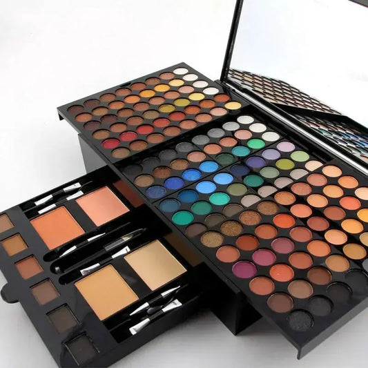 180 Colors Makeup Palette Gift Eyeshadow Powder Blush Lip Stick Cosmetics Kit Eye Primer Luminous Eye Shadow Palette Make Up Set Good Vibrations