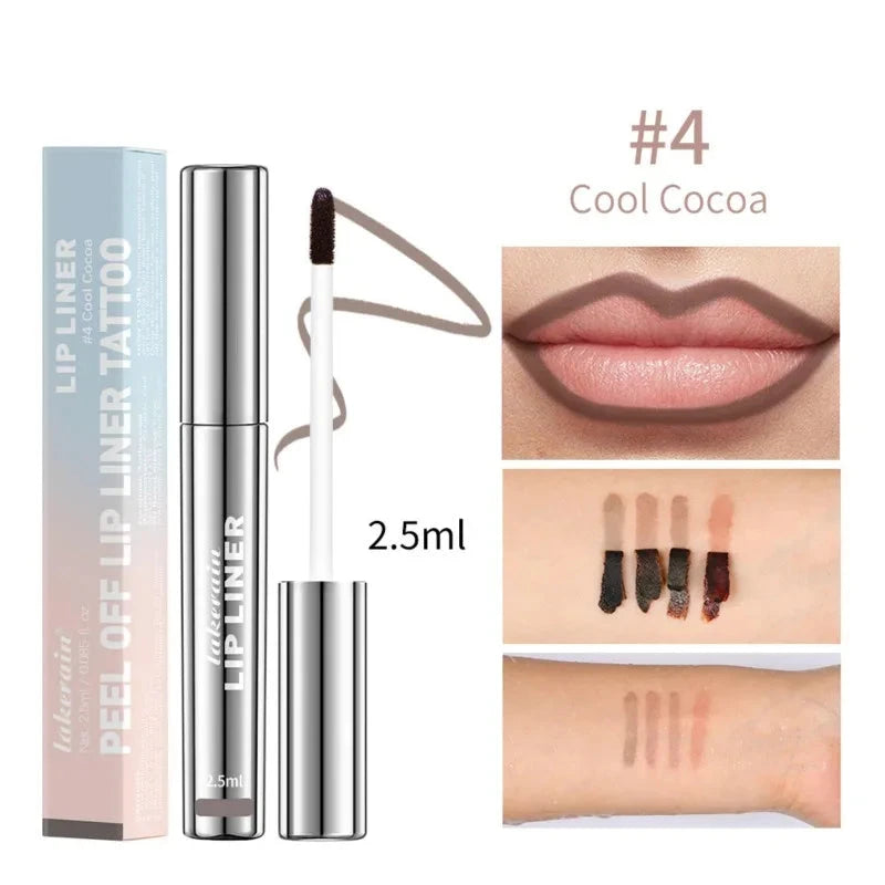 Four-color Peel-off Lip Liner Waterproof Natural Matte Matte Non-fading Non-stick Cup Peel-off Lip Gloss Lip Cosmetics Good Vibrations