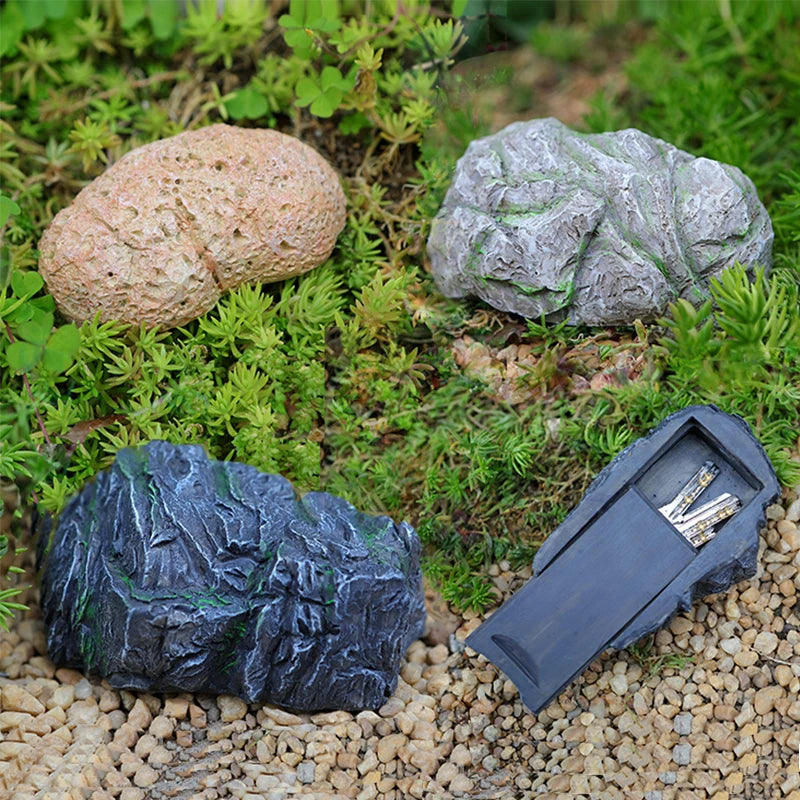 Sight Secret Rock Stone Shape Key Safe Box Hidden Storage Compartment For Home Garden RV Spare Keys Safes Free Gift Zipper Bag GOOD Vibrations Adult Super Store
