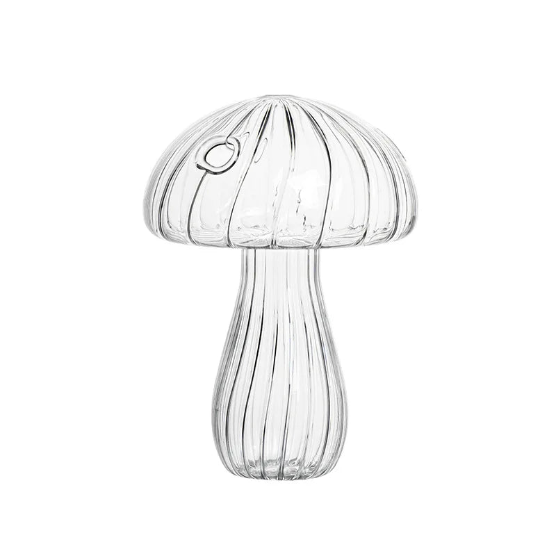 Transparent Jelly Color Mushroom Glass Vase Aromatherapy Bottle Home Small Vase Hydroponic Flower Pot Simple Table Decoration Good Vibrations