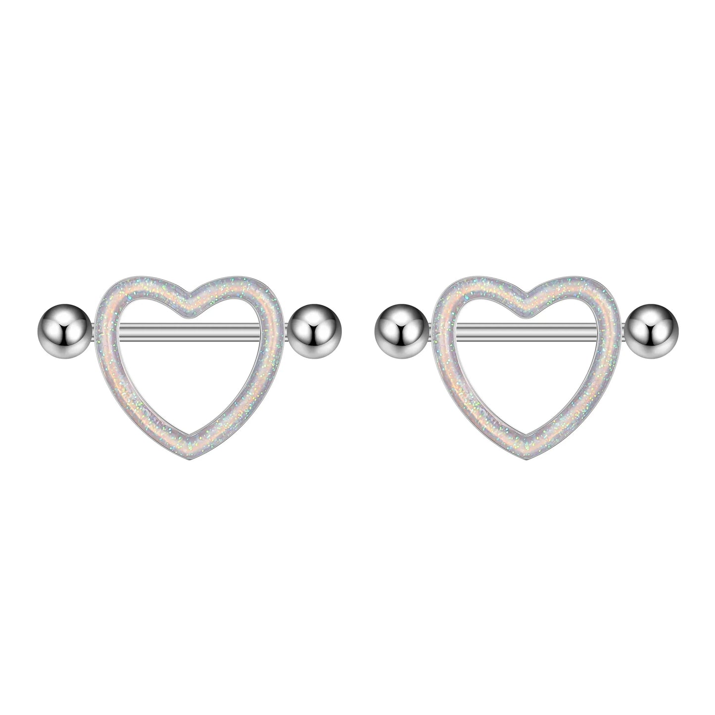 2pcs Steel Bear Dangled Zircon Nipple Piercing Sexy Breast Cover for Women Fashion Starfish Heart Shield Bar Barbell Nipple Ring Good Vibrations Adult Super Store