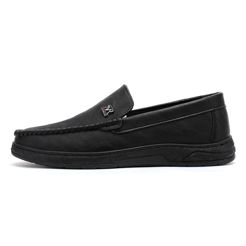 High Quality Breathable Formal Mens Dress Shoes Italian Mens Loafers Luxury Brand Leather Men Casual Shoes Slip-on Driving Shoes Good Vibrations