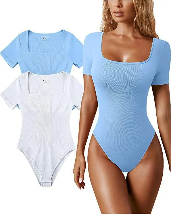Women Slimming Square Neck Full Body Shaper Bodysuits Waist Trainer Butt Lifter Panties Tummy Control Lingerie Yoga Shapewear Good Vibrations