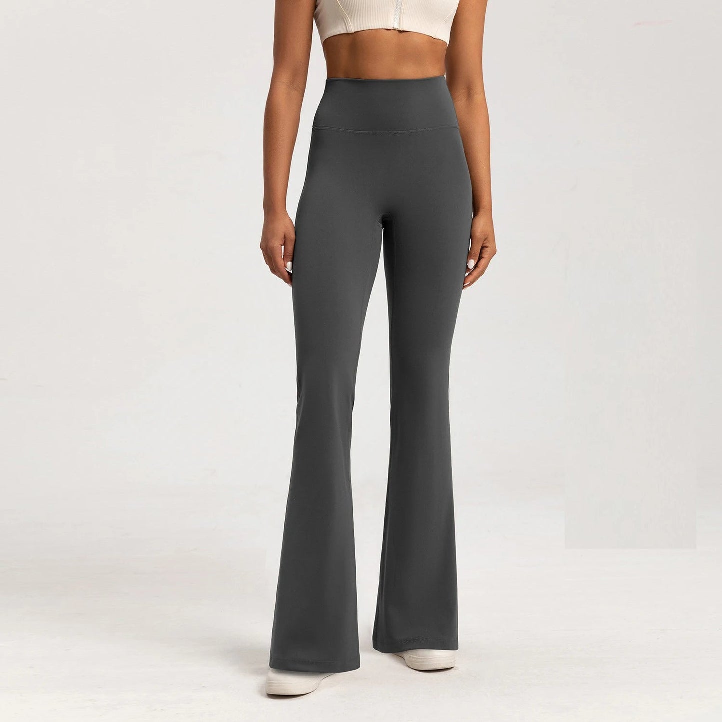 High-end Yoga Leggings Slim Yoga Pants High Waist Wide Leg Pants Bottoms Breathable Gym Casual Sports Bell Leggings Female Good Vibrations
