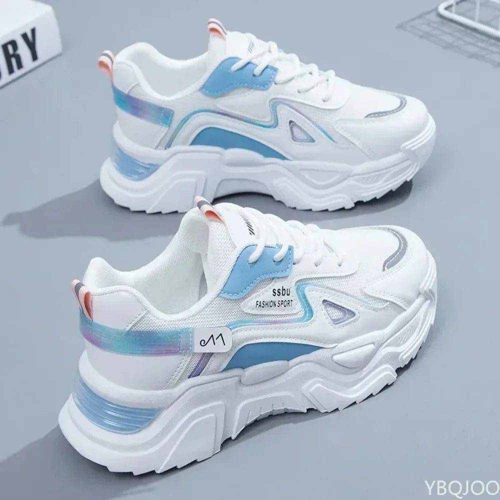 2023 Sneakers Women Platform Flat Shoes Woman Shoes Green Casual Trainers Ladies Chunky Sneakers Women Shoes Good Vibrations