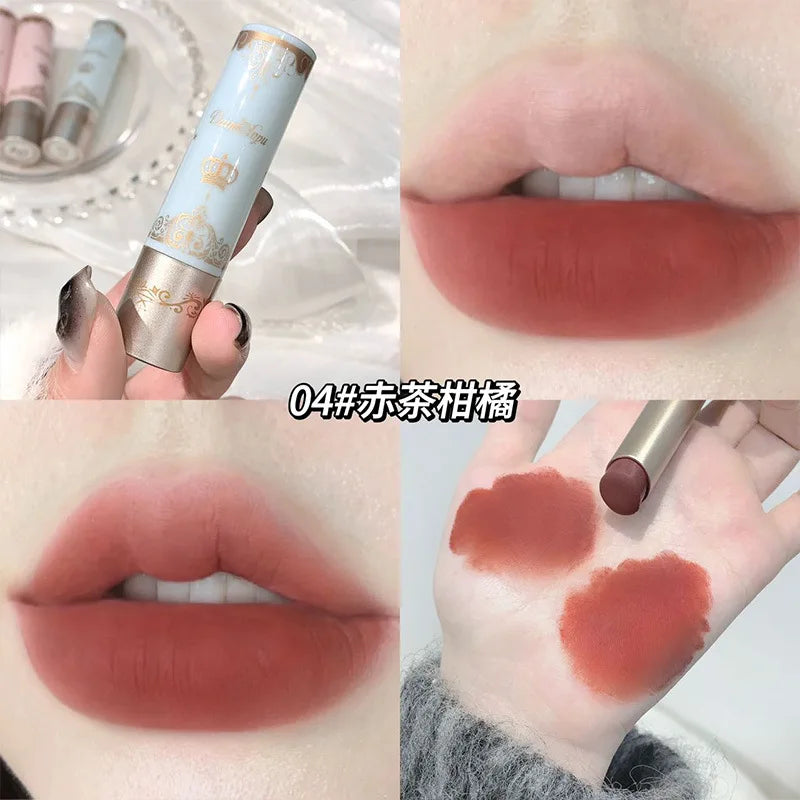 Gloss Velvet Matte Lip Stick 6-color Hidden Lip Lines Solid Lipstick Long-lasting Easy to Wear Makeup Lip Gloss Cosmetics Good Vibrations