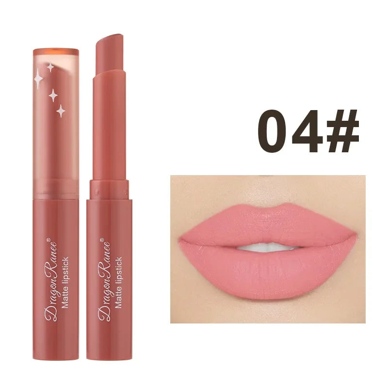 Nude Matte Lipstick Waterproof Lip Sticks Not Fading Sexy Red Velvet Lipsticks for Women Make Up Long Lasting Lip Cosmetics Good Vibrations