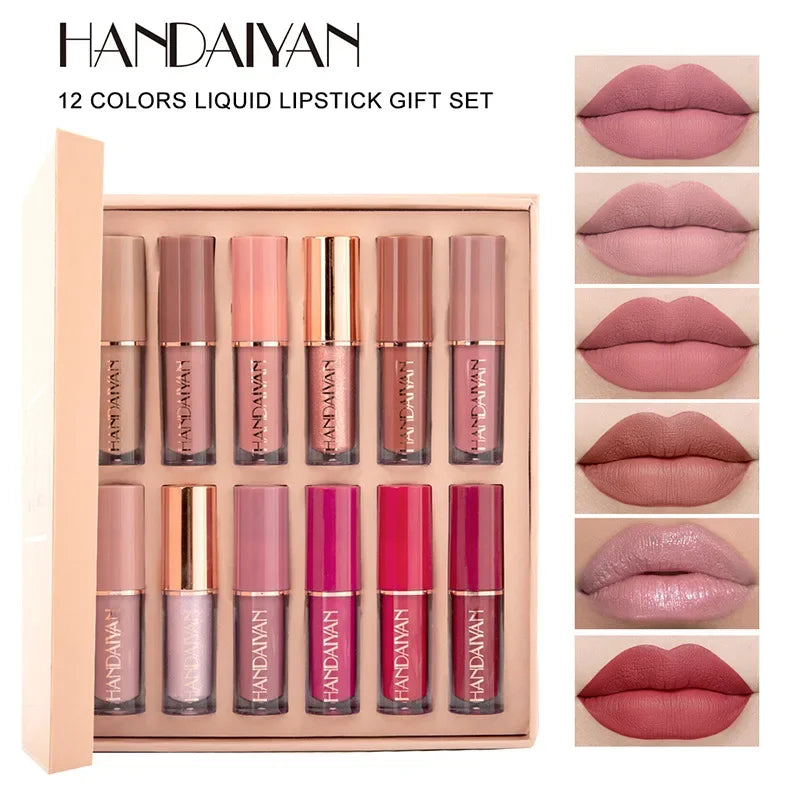 10/6 PCS Lipstick Set Matte Nude Liquid Lip Stain Makeup for women Non stick Cup Lip Gloss Waterproof Long lasting Cosmetics Good Vibrations