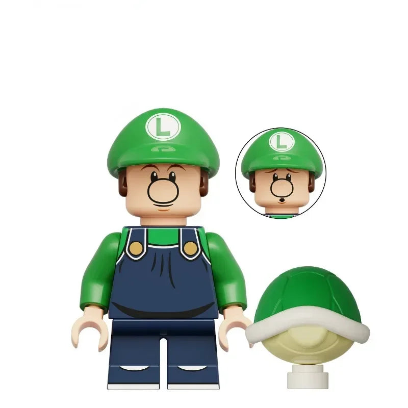Super Mario Bros Figures Dolls Assemble Ornament Anime DIY Kids Toy Mini Desk Funny Decoration Assembly small Toys Accessories Good Vibrations