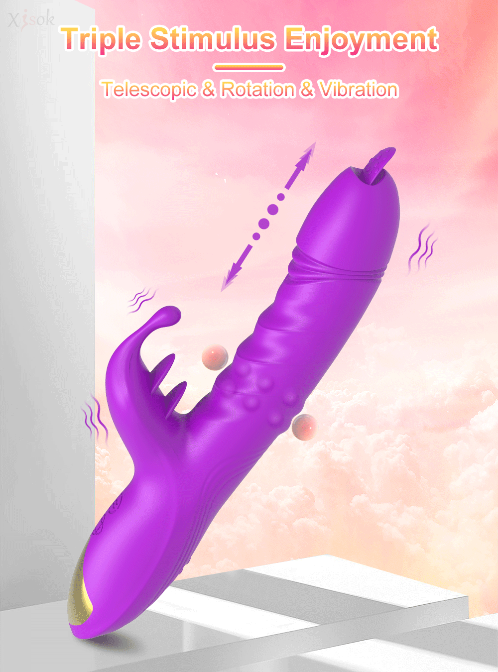 Thrusting Rabbit Vibrator for Women Clitoris G-Spot Stimulator Come and Go Vagina Vibrator Female Masturbator Sex Toy for Women GOOD Vibrations