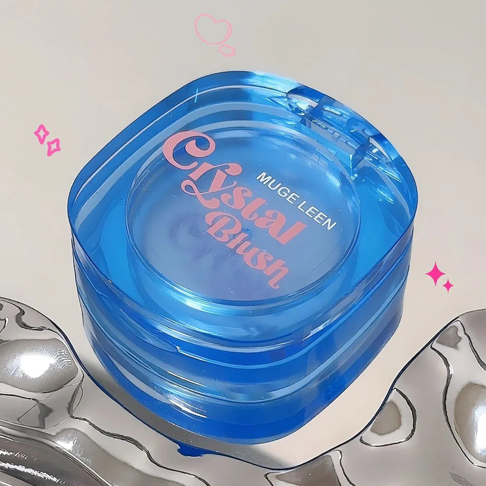 Transparent Crystal Warm Color-changing Blush Palette Makeup Jelly Tint Lip Cheek Moisturized Long-Lasting Shimmer Blusher Cream Good Vibrations