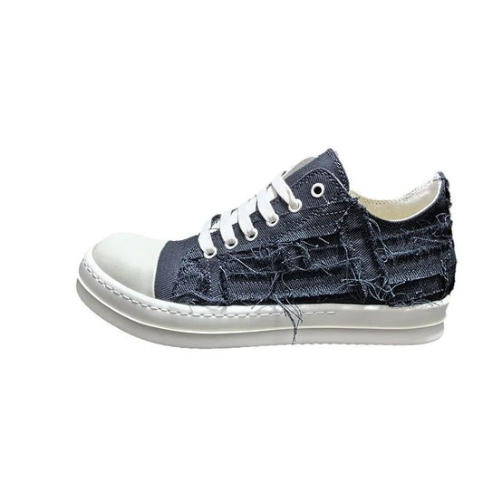 New Designer Men's Women Breathable High Top Casual Shoes Men's Women Flat Sports Shoes Low Top Lace Up Canvas Shoes Large Size Good Vibrations