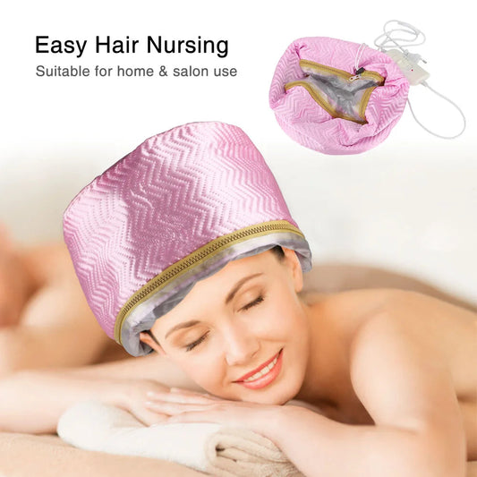 Thermal Treatment Hair Cap Heating Hair Steamer Nourishing Care Accessories Bonnets for Women Hair Dryer Home Spa Salon Styling Good Vibrations
