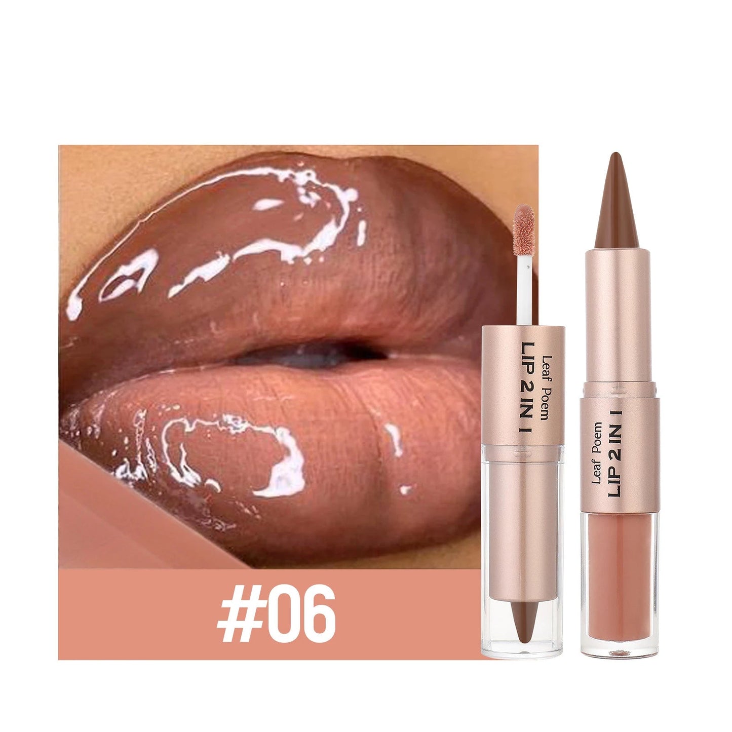 Black Brown Tapered Lip Liner Contour Pencil Double Head Mirror Plumping Lip Glaze Crystal Lip Gloss Sexy Red Lips Tint Makeup Good Vibrations