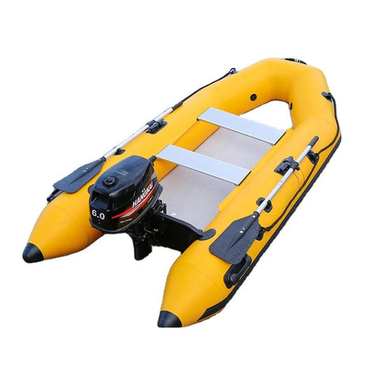 4.2m Rigid Hull Inflatable Rescue Fishing Speed Boat With Outboard Motor! Good Vibrations