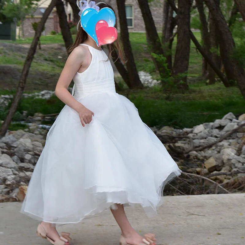 Flower Girl Dress Lace Chiffon Long Dresses Flower Girl Wedding Dress Summer Boho Birthday Party Wedding Dress For 2-14 Years