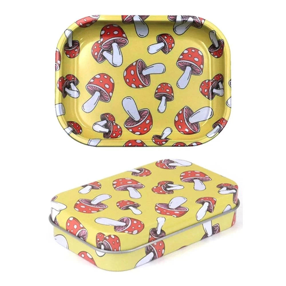 18*14cm Metal Rolling Storage Tray with  TinPlate Storage Box Tobacco Cigarettes Cases Holder Smoking Accessories Good Vibrations Adult Super Store