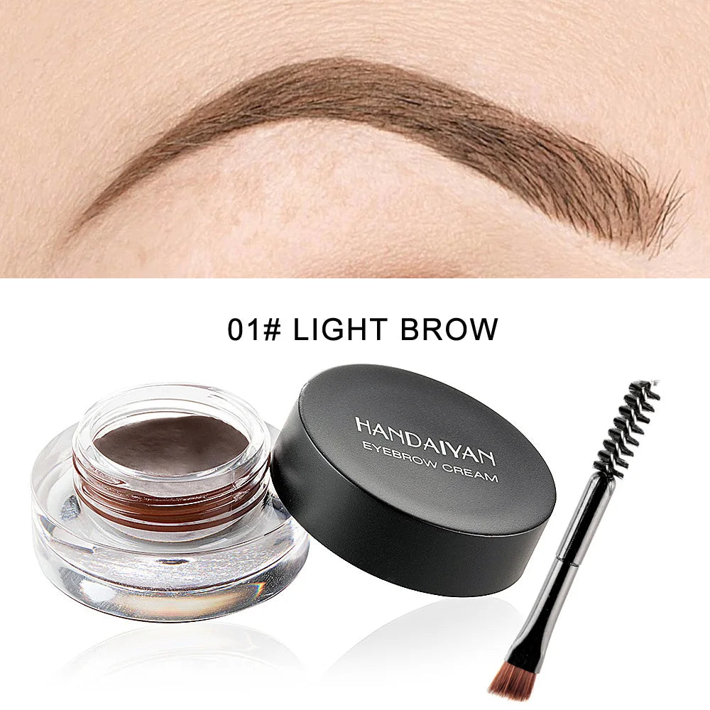 HANDAIYAN 12 Color Waterproof Eyebrow Cream Professional Eyeliner Eyebrow Gel High Brow Tint Black Eye Brow Makeup Tools Good Vibrations
