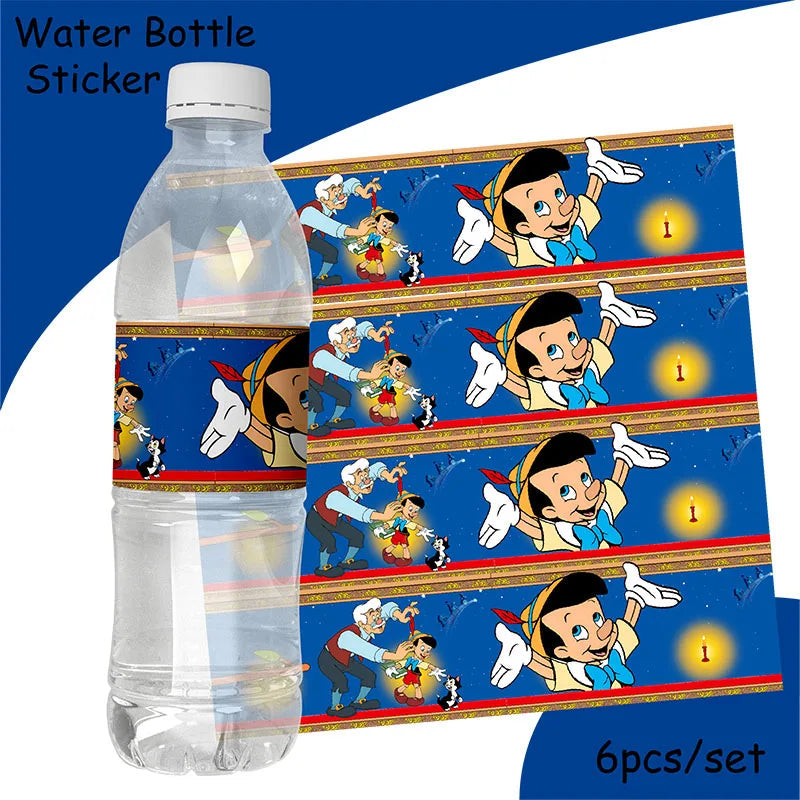 The Adventures of Pinocchio  Birthday Party Decorations Paper Tableware Cake Topper Latex Balloons Baby Shower Party Supplies Good Vibrations