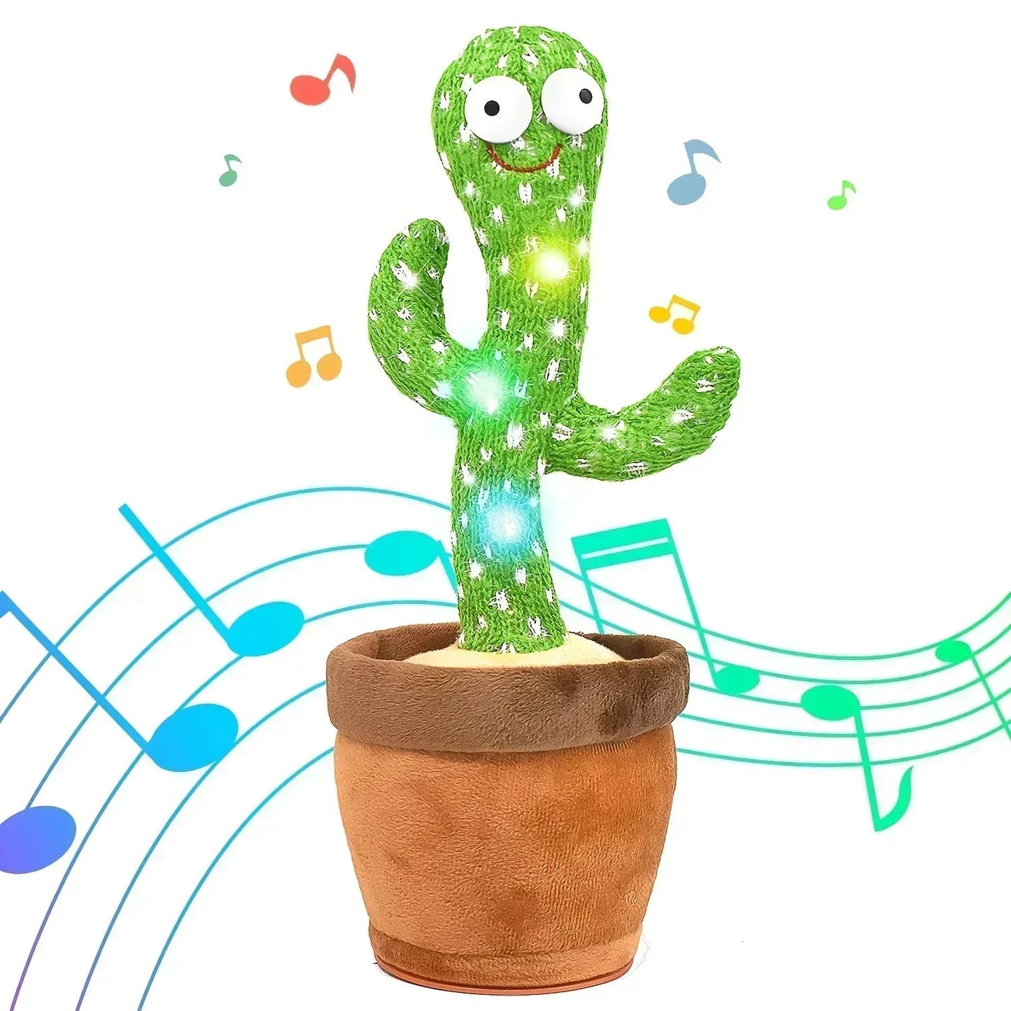 Talking Cactus Toy with LED 120 English Songs Singing Musical Toys Repeat What You Say Suitable for Babies and Toddlers Good Vibrations