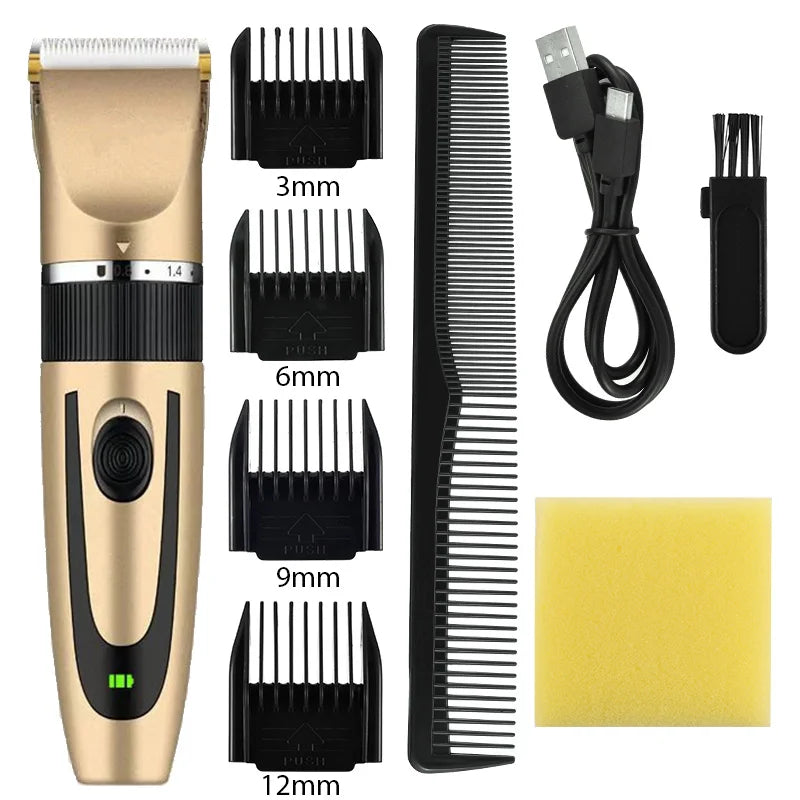Electric Hair Trimmer Shaver Home Trimmers for Men Hair Clipper Professional Rechargeable Shavers Barber hair Cutting Machine Good Vibrations