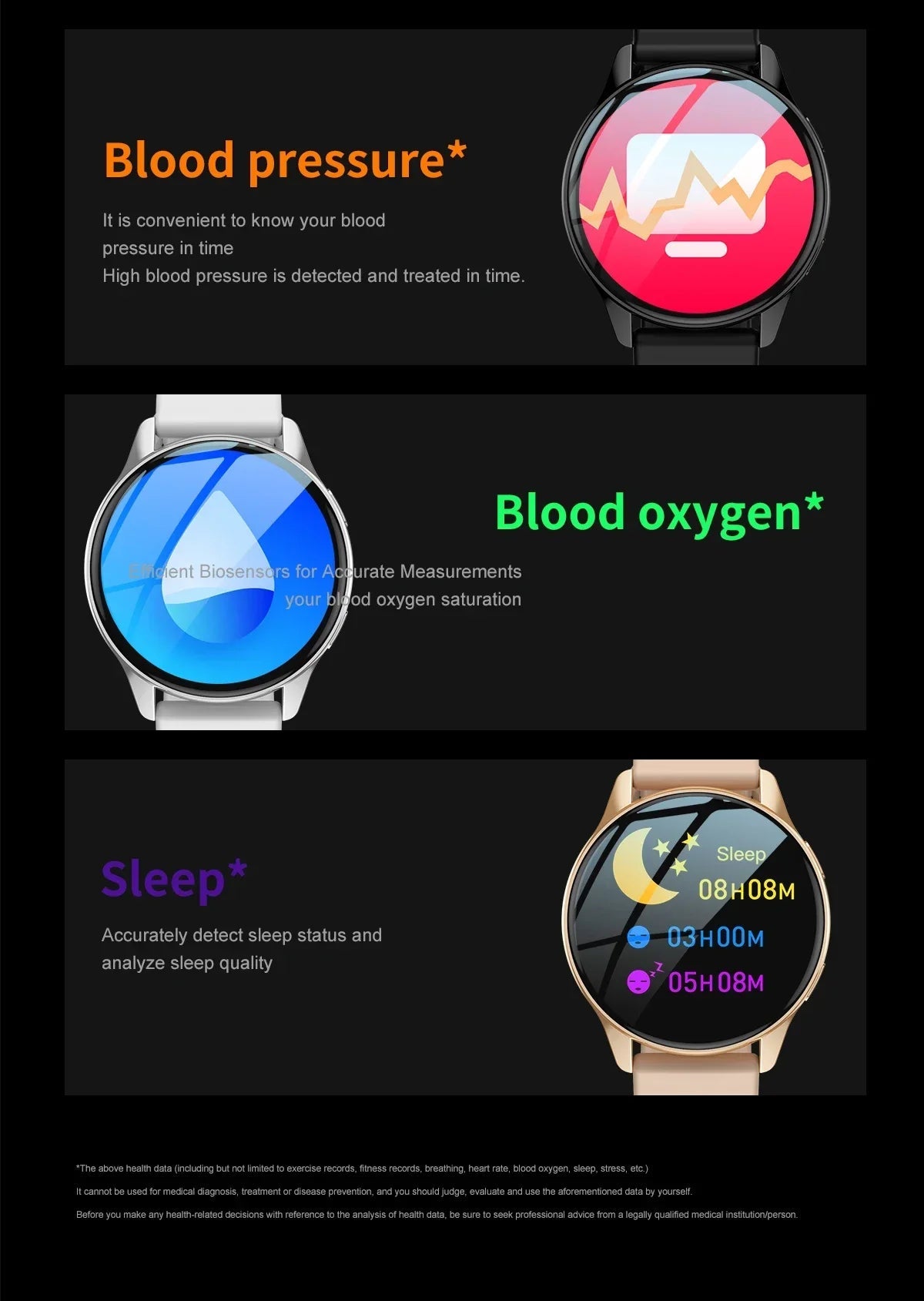 New Women Bluetooth Call Smart Watch HeartRate Blood Pressure Monitoring Smartwatches IP67 Waterproof Men Smartwatch+Box Good Vibrations Adult Super Store