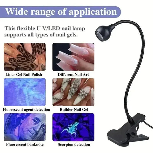 Nail Lamp LED Portable Nail Dryer With Clip Dryer Lamps NailsLamp For Gel Polish Professional Nails Art Tools Home Salon Manicur Good Vibrations