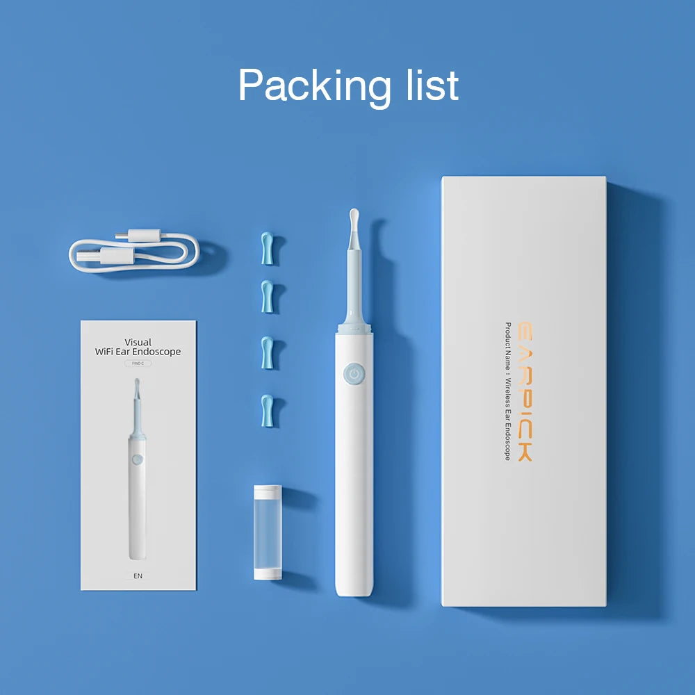 Wireless Visual Ear Endoscope Spoon Safe Silicone Earpick 5MP Camera Ear Wax Remover Luminous Otoscope 3.9mm Ear Cleaning Tools Good Vibrations