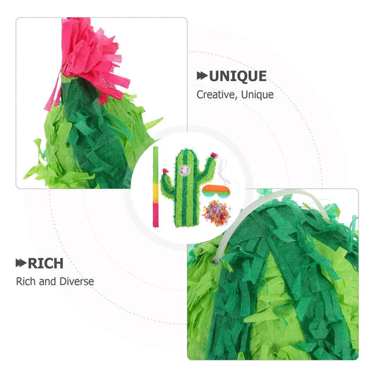 Green Cactus Toys Creative Pinata Party Decorations Bridal Shower Fiesta Mexico Event Bulk Mini Pinatas Cactus Decorations Large Good Vibrations