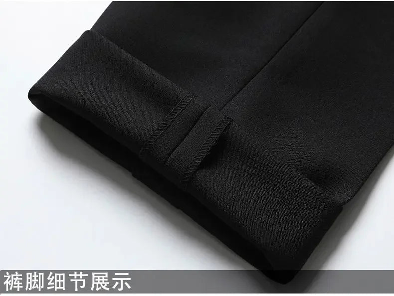 Suits for Men Korean Fashion Long Sleeve Slim Fit Wedding Business Blazer Black Professional Formal Suit Pants Sets Ropa Hombre Good Vibrations