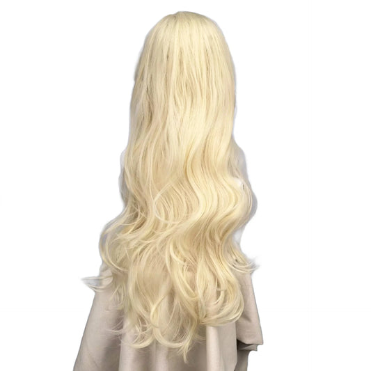 Wicked Women Blonde Wigs Long Wavy Blonde Glinda Cosplay Wigs Heat Resistant Synthetic Hair Halloween Costume Party Good Vibrations