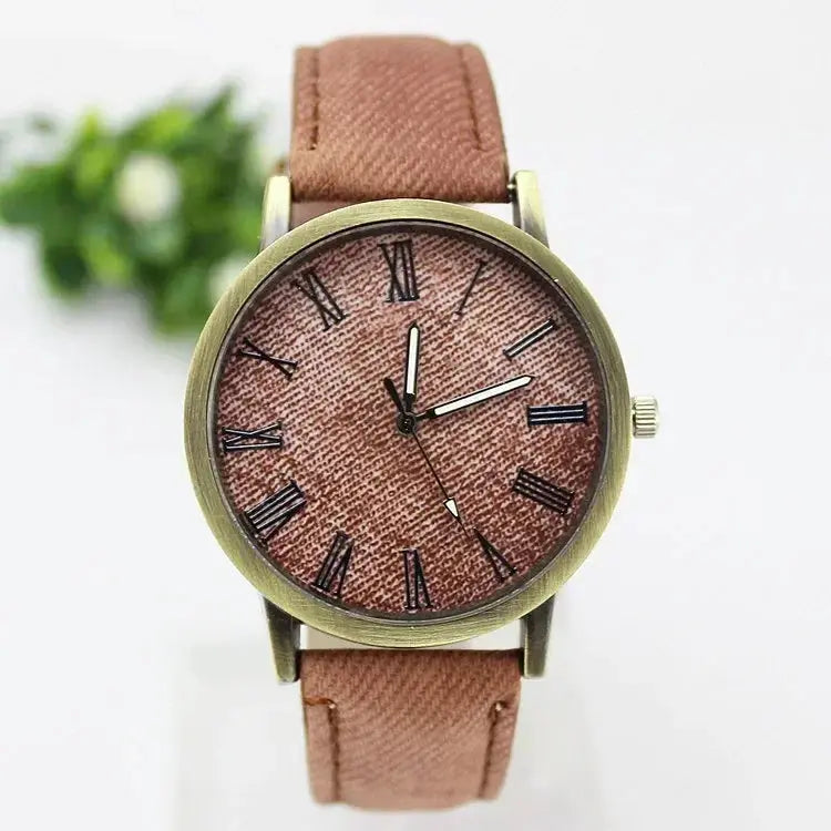 New Fashion Men Casual Quartz Watch Women Jean Fabric Leather Strap Dress Watches Relogio Feminino Ladies Wristwatch Hot Clock Good Vibrations